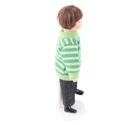 HEEPDD Casa de Muñecas en Miniatura para Niño, Figura de Casa de Muñecas de Pelo Marrón de Cerámica, 11,5 Cm de para Decoración y Juego