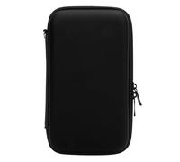 HEEPDD Caso de Protección de Material PU Portátil para 3DS - Caso de Transporte de Consola Amigable para Viajes para Jugadores - con Bolsillo de Malla con Cremallera para Accesorios (Black)