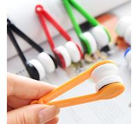 HEEPDD Cepillo de Limpiador de Anteojos, Clamp/Holder Portátil Liviano para Gafas Nan (Yellow)