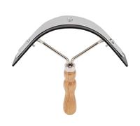 HEEPDD Cepillo para Pelo de Caballo, Cepillo para el Cuidado de Caballos, Goma de Acero Inoxidable, Agarre Cómodo, Mango de Madera, Peine Rascador para Limpieza de Cara de Caballo para