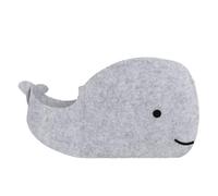HEEPDD Cesta de Almacenamiento en Forma de Ballena, Cubo de Almacenamiento Plegable de Fieltro para Ropa, Juguetes, Mantas con Material Lavable 25x37x20cm (GREY)