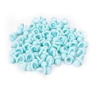HEEPDD Chupete de acrílico para bebés, 100 Piezas Mini Decoraciones de pezones simulados para encantos de cochecitos Fiesta de cumpleaños Accesorios de Bricolaje(Azul)
