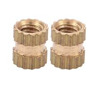 HEEPDD Cilindro de Latón M2.5, Fundido Redondo en Tuercas Incrustadas para Proyectos de Bricolaje Endureciendo Componentes (M2.5 * 4 * 3.5 (100pcs))