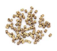 HEEPDD Cilindro de Latón M2.5, Fundido Redondo en Tuercas Incrustadas para Proyectos de Bricolaje Endureciendo Componentes (M2.5 * 3 * 3.5 (100pcs))