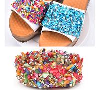 HEEPDD Cinta con Adornos de Diamantes de Imitación, Adorno Colorido Brillante, Se Adhiere Fácilmente a Vestidos de Novia, Manualidades, 39,4 Pulgadas de Largo, Personalizable para Accesorios (Tiras