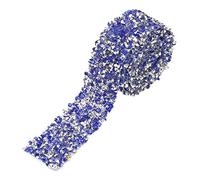 HEEPDD Cinta de Diamantes de Imitación de Cristal, Rollo de Malla Decorativa, 30mm, para Vestidos de Baile, Cinturón, Collar, Accesorios de Pelo, Azul Marino