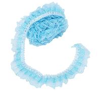 HEEPDD CINTA de Encaje de 5 Yardas, Puntos de Impresión de 45 Mm de Impresión PLATADO CINCO CINTA COSTA CORTE PARA VESTO Aplique Boda de Ropa de Novia Nan Adornado (BLUE)