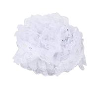 HEEPDD CINTA de Encaje de 5 Yardas, Puntos de Impresión de 45 Mm de Impresión PLATADO CINCO CINTA COSTA CORTE PARA VESTO Aplique Boda de Ropa de Novia Nan Adornado (WHITE)