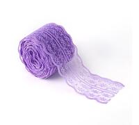 HEEPDD Cinta de Encaje, Moldura Decorativa de Poliéster de 10 Y8 Pulgadas de Ancho para Vestidos de Novia Artesanías de Bricolaje y Decoración del Hogar, 7 Opciones de Color Máquina de (morado claro)