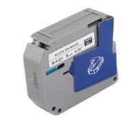 HEEPDD Cinta de Etiquetas PET de 9 Mm para Impresora de Etiquetas PT 65 PT 70 80 M K221 9 X 8000 Mm Laminada en Negro sobre Blanco Resistente Al Agua para Archivar en el Hogar y la Oficina