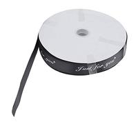 HEEPDD Cinta de Satén Just for You de 100 Yardas, Poliéster Flexible, Envoltorio de Romántico y Manualidades, Bueno para Bodas y Fiestas (BLACK)