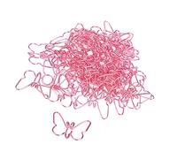 HEEPDD Clamp/Holder de Papel de Mariposas Rosas, Clips de Metal Chapados en Color, Lindo para la Organización de la Oficina, el Hogar y la Escuela