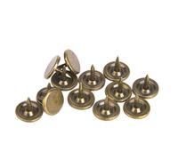 HEEPDD Clavos para Tapicería, Alfileres Decorativos, Tachuelas para Muebles de Cabeza Plana de Hierro de Bronce Cian, 100 Unidades, Sujeción Fuerte Puntiaguda, 5 Tamaños para sofá, Cesta, Puerta de