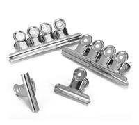 HEEPDD Clips de Imagen de 10pcs, Clips Bulldog de Acero Inoxidable de 2.6 Pulgadas para Dibujar Tablero de Bill Nan