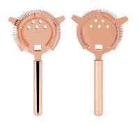 HEEPDD Colador de Cóctel, Colador de Barra de Acero Inoxidable 304 con Resorte en Espiral y Ergonómico para Coctelería y Coctelería en Casa (oro rosa grande)
