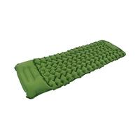 HEEPDD Colchoneta Inflable Ergonómica para Dormir, Material de Nailon, Válvula a Prueba de Fugas, Soporte óptimo para Acampar y Usar Al Aire Libre (Verde Oliva)
