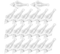 HEEPDD Colgante de Cuentas Puntiagudas de Acrílico, Colgantes de Cristal Transparente para Decoración del Hogar, 20 Prismas de Araña en Forma de Lágrima para Proyectos de Navidad y Manualidades