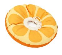 HEEPDD Collar de Gato con Hebilla Ajustable, Lindo Collar de Cono de Gato Estilo Naranja Que Evita Lamer Heridas Hebilla Ajustable Transpirable Algodón PP Ligero (L: Rango : 20-32