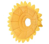 HEEPDD Collar de Recuperación para Mascotas, Collar Ajustable de Algodón con Diseño de Girasol Elizabeth para Perros y Gatos, Cono Protector Suave para la Curación de Heridas (Circunferencia del