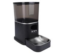 HEEPDD Comedero Automático para Mascotas, Alimentador Temporizado de Acero Inoxidable de Grado Alimenticio de 6 litros de Fácil Limpieza con Fuente de Alimentación Dual para Dueños de