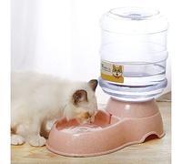 HEEPDD Comedero Automático para Mascotas, Base Antideslizante Desmontable de Gran Capacidad de 3,8 L con Diseño a Prueba de Fugas de Sifón, para Perros, Gatos, Mascotas Domésticas (para Agua Rosa)