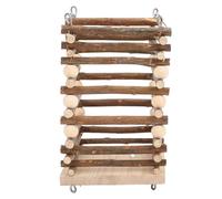 HEEPDD Comedero de Heno de Madera para Conejos, Estante de Heno para Animales Pequeños de Madera de Pino de Gran Capacidad con 4 Ganchos de Metal para Conejos, Cobayas, Hámsteres,