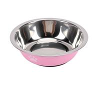 HEEPDD Comedero para Perros y Gatos, Base de Goma y Acero Inoxidable, | Rustproof Inner Metal Dish, Skid Resistant Bottom for Hard Floors, Spill Control for Messy Eaters, Portable for Outdoor