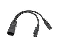 HEEPDD con Cubierta Exterior de PVC Y Conectores Hembra Doble C15 para Monitores LCD e Impresoras Cable Divisor de Alimentación IEC320 C14 Y Cable Nan Electrónica de Consumo