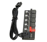 HEEPDD Concentrador de Ventilador de CPU, PCB de 4 Pines con Divisor de 5 Vías, Longitud de Cable de 40 Cm para Ventiladores de Refrigeración de Múltiples PC