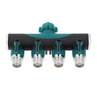 HEEPDD Conector de Cuatro Vías, Resistente y Resistente a la Intemperie, Divisor de Manguera, 3/4 Pulgadas para Jardinería y Uso en Exteriores