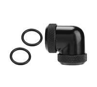 HEEPDD Conector de Doble Tubería de Codo de 90 Grados para Enfriamiento de Líquido, Ajuste de Latón con Placas Duraderas, Tubos PETG (16 mm), Disipación de Calor para Accesorios de Enfriamiento de