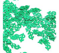 HEEPDD Confeti para Lanzar con Forma de Signo de Dólar, Material de PVC, Bueno para Decoraciones de Bodas y Fiestas de Cumpleaños, Paquete de 60 G para Celebraciones y Eventos (signo de dolar verde)