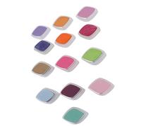 HEEPDD Conjunto de Almohadillas de Tinta Lavable de 10 Colores, Almohadillas de Tinta de Esponja para Niños que Elaboran Agua Soluble con la Caja de Almacenamiento de Efectos