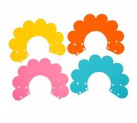 HEEPDD Conjunto de Collares Cónicos para Gatos con Forma de Flor, de Fieltro, Ajustables, para la Recuperación de Gatos, 4 Piezas, Naranja, Amarillo, Azul y Rosa, para el Cuello, (4PCS)