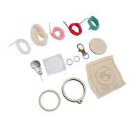 HEEPDD Conjunto de Llaves de Bordado, Madera Contrachapada Liviana con Mini Aro, para Principiantes y Actividades Creativas