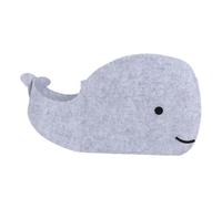 HEEPDD Contenedor de Almacenamiento de Tela Plegable, Cesta de Almacenamiento de Fieltro Plegable, Organizador en Forma de Ballena Suave con Lindo Diseño de Dibujos Animados para Ropa, (GREY)
