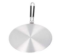 HEEPDD Convertidor de Difusor de Calor Acero Inoxidable, Placa de Adaptador de Inducción para Estufa de Gas Accesorios de Cocina de Cocina Eléctrica con Cubierta de de Silicona Accesorios de (24 cm)