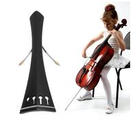 HEEPDD Cordal para Violonchelo 3/4 4/, Madera de ébano Natural con Tripa Trasera Ajustable, Pieza de Repuesto para Reparación de Luthier y Actualización de Instrumentos para Estudiantes