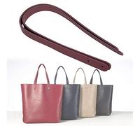 HEEPDD Correa de Repuesto Ajustable para Bolso, Cuero Hecho a Mano con Remaches Dorados, 21,7 Pulgadas para Bolsos y Bandoleras (Wine Red)