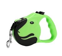 HEEPDD Correa Retráctil para Perros de 5 M, de Plástico y Nailon, con Freno de un Solo y Mango Antideslizante, Ideal para Pasear Perros Medianos, Viajes Al Aire Libre Uso Diario. (Green)