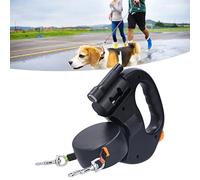 HEEPDD Correa Retráctil para Perros Extensible 1 Remolque 2 Correa Automática para Perros Doble con Correa Reflectante Correa Telescópica para Mascotas para Cachorros Que Caminan y Corren