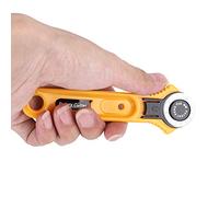 HEEPDD Cortador de Rueda de Rodillo de 28 Mm, Agarre Ergonómico para Uso con la Mano Izquierda y Derecha, Presión Ajustable, Cuchillo para Manualidades de Precisión, Hoja de 1,1 Pulgadas, Tela, Papel,