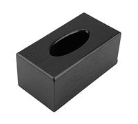 HEEPDD Cubierta de Caja de Pañuelos de Madera, Soportes para Caja de Pañuelos para Sala de Estar, Dormitorio, Cocina con Diseño de Cajón, Opciones de Color Negro y Claro de de Madera (BLACK)