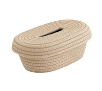 HEEPDD Cubierta Decorativa para Caja de Pañuelos, Servilletero de Cuerda de Algodón Hecho a Mano, Solución de Almacenamiento Elegante para Suministros de Almacenamiento de Escritorio de Oficina en