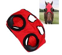 HEEPDD Cubierta Ocular de la Máscara de Caballo, Elastic Transpirable Anti - para Carreras, Poliéster Elástico Rojo de 6.35 Oz, Máscara de Ojo de Ajuste Seguro para la Máscara de Mosca