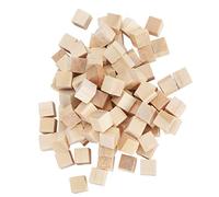 HEEPDD Cubos de Madera, Bloques Artesanales sin Terminar, 100 Piezas de Juguete Cuadrado en Blanco de 10 Mm para Proyectos de Bricolaje y Actividades de Aprendizaje Temprano