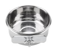 HEEPDD Cuenco Alimentador de Loros de Acero Inoxidable para Periquitos, Taza de Agua y Comida Duradera con Soporte de Abrazadera, 3 Tamaños para Pájaros Pequeños y Cacatúas (S)