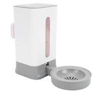 HEEPDD Cuenco de Agua Automático para Mascotas, Botella de Jaula, Dispensador Automático de Agua para Mascotas para Perros y Gatos con 1,5 L, Diseño sin Boca Mojada, Transparente, (Grey)