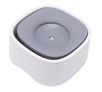 HEEPDD Cuenco de Agua de Alimentación Lenta para Perros Gatos, Dispensador de Agua para Mascotas a Prueba de Derrames con Disco Flotante, Diseño Antisalpicaduras para Bebedores Rápidos, (Beis Blanco)