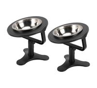 HEEPDD Cuenco Elevado Ajustable para Perros, Cuencos Inclinados para Comida de Gatos con Soporte Ajustable en, ángulo de 0 a 20 Grados, Cuencos de Acero Inoxidable Antideslizantes para